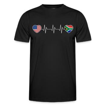 South Africa - Men's Functional T-Shirt - black - Front - AI Model Male 178 dark (178cm)