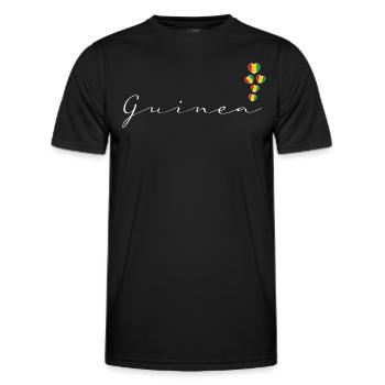 Guinée - T-shirt sport Homme - noir - Devant - AI Model Male 178 dark (178cm)