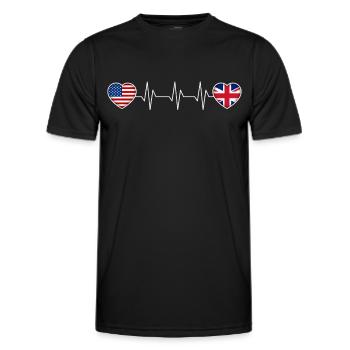 Royaume-Uni - T-shirt sport Homme - noir - Devant - AI Model Male 178 dark (178cm)