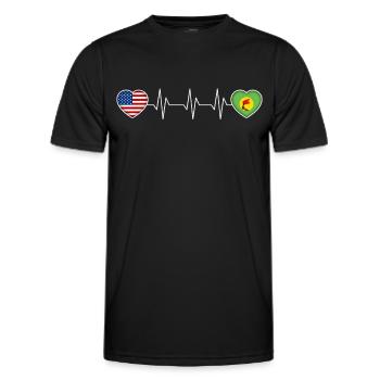 Zaire - Männer Funktions-T-Shirt - Schwarz - Vorne - AI Model Male 178 dark (178cm)