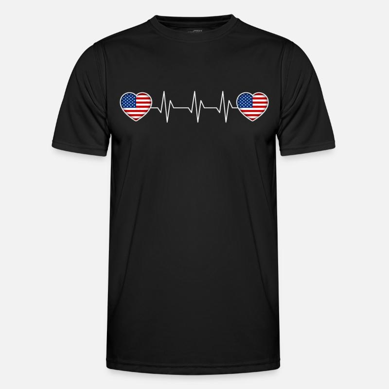 América - Camiseta funcional para hombres - negro
