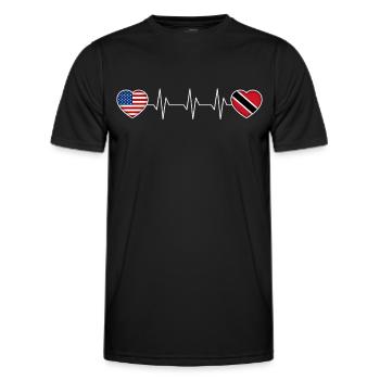 Trinité et Tobago - T-shirt sport Homme - noir - Devant - AI Model Male 178 dark (178cm)