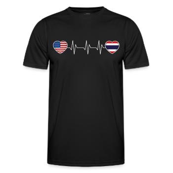 Thailand - Männer Funktions-T-Shirt - Schwarz - Vorne - AI Model Male 178 dark (178cm)