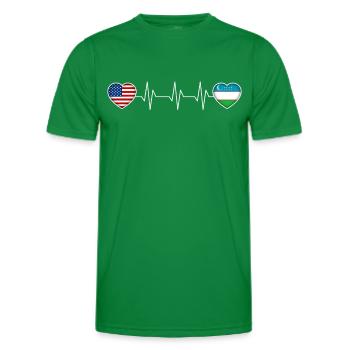 Usbekistan - Männer Funktions-T-Shirt - Kelly Green - Vorne - AI Model Male 178 dark (178cm)
