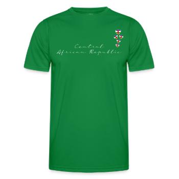 République Centrafricaine - T-shirt sport Homme - vert - Devant - AI Model Male 178 dark (178cm)