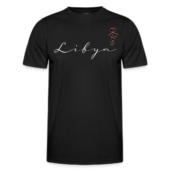 Libyen - Männer Funktions-T-Shirt - Schwarz - Vorne - AI Model Male 178 dark (178cm)