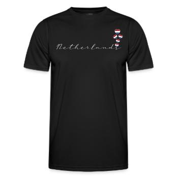 Niederlande - Männer Funktions-T-Shirt - Schwarz - Vorne - AI Model Male 178 dark (178cm)