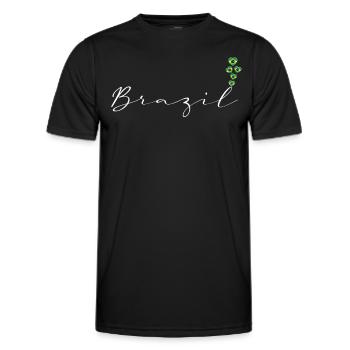Brazil - Men's Functional T-Shirt - black - Front - AI Model Male 178 dark (178cm)