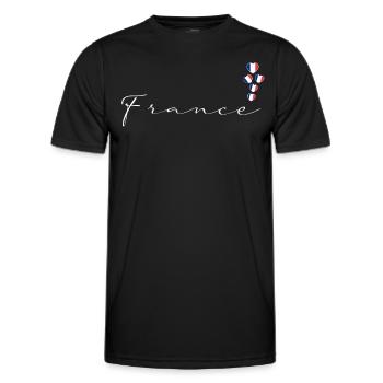 Frankreich - Männer Funktions-T-Shirt - Schwarz - Vorne - AI Model Male 178 dark (178cm)