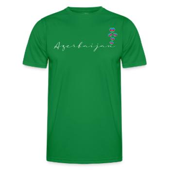 Azerbaijan - Men's Functional T-Shirt - kelly green - Front - AI Model Male 178 dark (178cm)