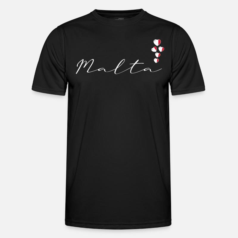 Malta - Männer Funktions-T-Shirt - Schwarz