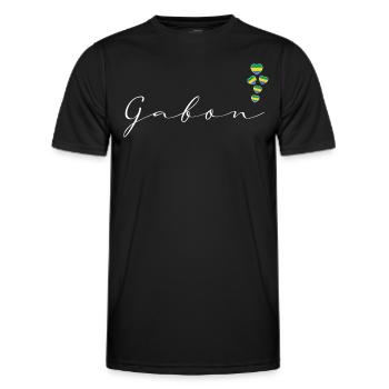 Gabon - Men's Functional T-Shirt - black - Front - AI Model Male 178 dark (178cm)