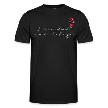 Trinité et Tobago - T-shirt sport Homme - noir - Devant - AI Model Male 178 dark (178cm)