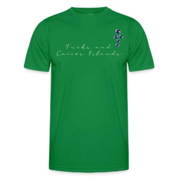 Turks et Caicos (Îles) - T-shirt sport Homme - vert - Devant - AI Model Male 178 dark (178cm)