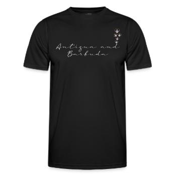 Antigua and Barbuda - Men's Functional T-Shirt - black - Front - AI Model Male 178 dark (178cm)