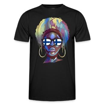 Finland - Men's Functional T-Shirt - black - Front - AI Model Male 178 dark (178cm)