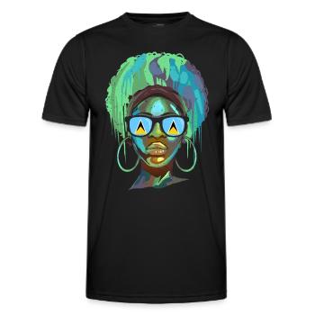Sainte-Lucie - T-shirt sport Homme - noir - Devant - AI Model Male 178 dark (178cm)