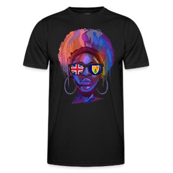 Turks and Caicos Islands - Men's Functional T-Shirt - black - Front - AI Model Male 178 dark (178cm)