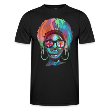 Fiji - Men's Functional T-Shirt - black - Front - AI Model Male 178 dark (178cm)