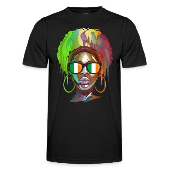 Irland - Männer Funktions-T-Shirt - Schwarz - Vorne - AI Model Male 178 dark (178cm)