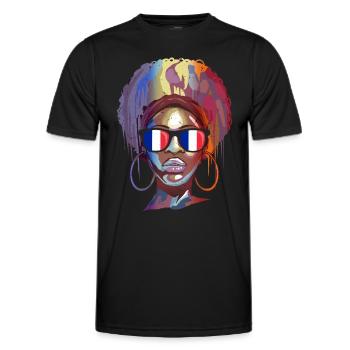 Frankreich - Männer Funktions-T-Shirt - Schwarz - Vorne - AI Model Male 178 dark (178cm)