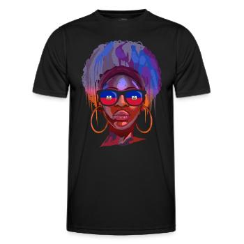 Haïti - T-shirt sport Homme - noir - Devant - AI Model Male 178 dark (178cm)