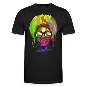 Comoros - Men's Functional T-Shirt - black - Front - AI Model Male 178 dark (178cm)