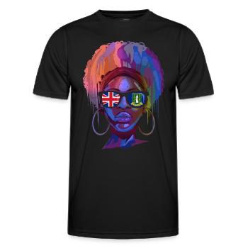 Britische Jungferninseln - Männer Funktions-T-Shirt - Schwarz - Vorne - AI Model Male 178 dark (178cm)