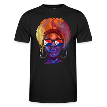 Sint Maarten - Men's Functional T-Shirt - black - Front - AI Model Male 178 dark (178cm)