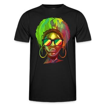 Congo Republic - Men's Functional T-Shirt - black - Front - AI Model Male 178 dark (178cm)