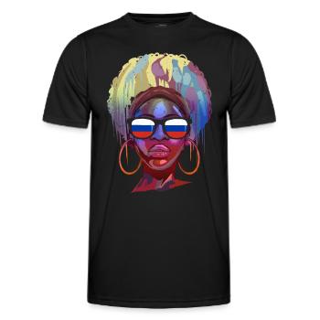 Russia - Men's Functional T-Shirt - black - Front - AI Model Male 178 dark (178cm)