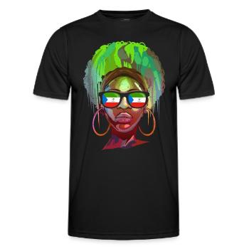 Guinée équatoriale - T-shirt sport Homme - noir - Devant - AI Model Male 178 dark (178cm)