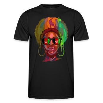 Afghanistan - T-shirt sport Homme - noir - Devant - AI Model Male 178 dark (178cm)