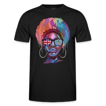 British Indian Ocean Territory - Men's Functional T-Shirt - black - Front - AI Model Male 178 dark (178cm)