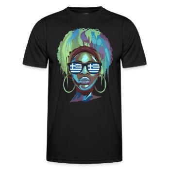 Griechenland - Männer Funktions-T-Shirt - Schwarz - Vorne - AI Model Male 178 dark (178cm)