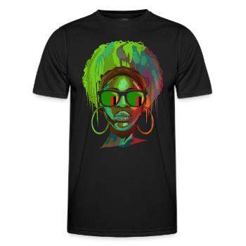 Zambia - Men's Functional T-Shirt - black - Front - AI Model Male 178 dark (178cm)