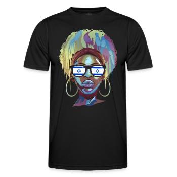 Israel - Männer Funktions-T-Shirt - Schwarz - Vorne - AI Model Male 178 dark (178cm)