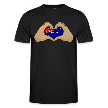 Australien - Männer Funktions-T-Shirt - Schwarz - Vorne - AI Model Male 178 dark (178cm)