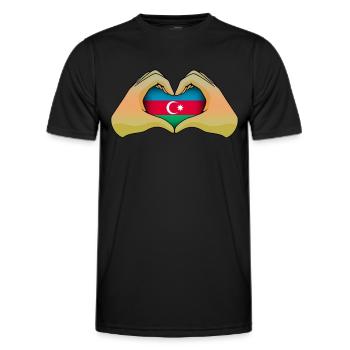 Azerbaïdjan - T-shirt sport Homme - noir - Devant - AI Model Male 178 dark (178cm)