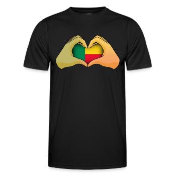 Benin - Männer Funktions-T-Shirt - Schwarz - Vorne - AI Model Male 178 dark (178cm)
