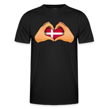 Denmark - Men's Functional T-Shirt - black - Front - AI Model Male 178 dark (178cm)