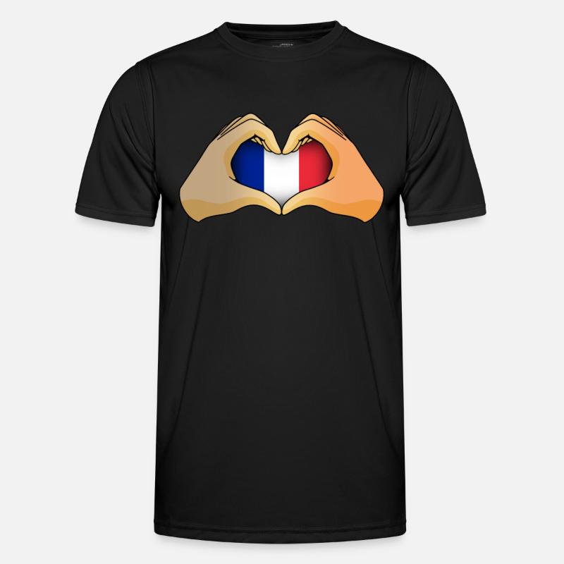 Frankreich Männer Funktions-T-Shirt