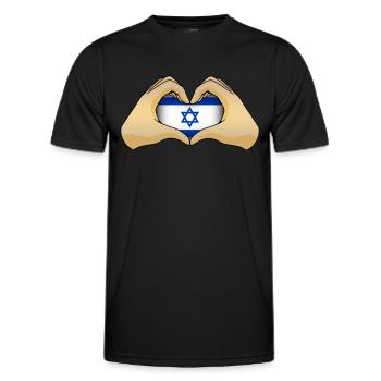 Israel - Männer Funktions-T-Shirt - Schwarz - Vorne - AI Model Male 178 dark (178cm)