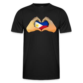 Philippines - Men's Functional T-Shirt - black - Front - AI Model Male 178 dark (178cm)