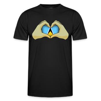 Sainte-Lucie - T-shirt sport Homme - noir - Devant - AI Model Male 178 dark (178cm)