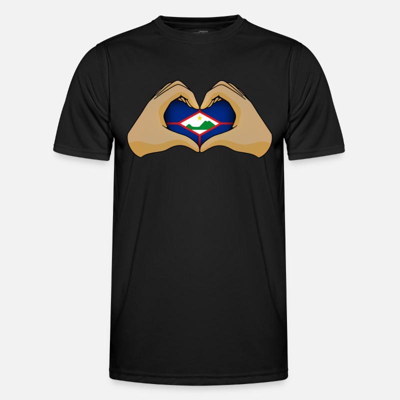 Sint Eustatius - Männer Funktions-T-Shirt - Schwarz