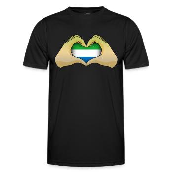 Sierra Leone - Männer Funktions-T-Shirt - Schwarz - Vorne - AI Model Male 178 dark (178cm)
