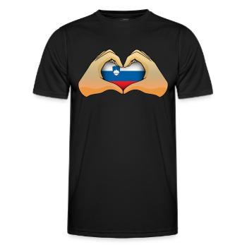 Slovenia - Men's Functional T-Shirt - black - Front - AI Model Male 178 dark (178cm)