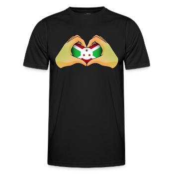 Burundi - Männer Funktions-T-Shirt - Schwarz - Vorne - AI Model Male 178 dark (178cm)