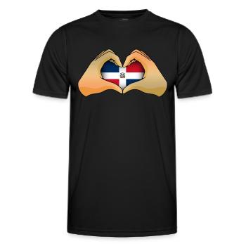 Dominikanische Republik - Männer Funktions-T-Shirt - Schwarz - Vorne - AI Model Male 178 dark (178cm)